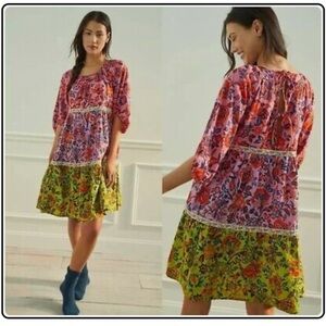 Anthropologie Mabel Tiered Floral Dress, NWOT